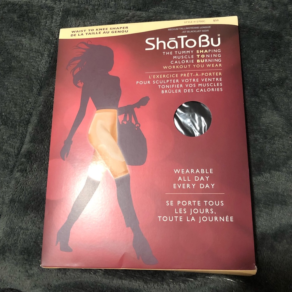 BLACK ShaToBU HIGH WAIST TO KNEE CALORIE BURNING SHAPERS